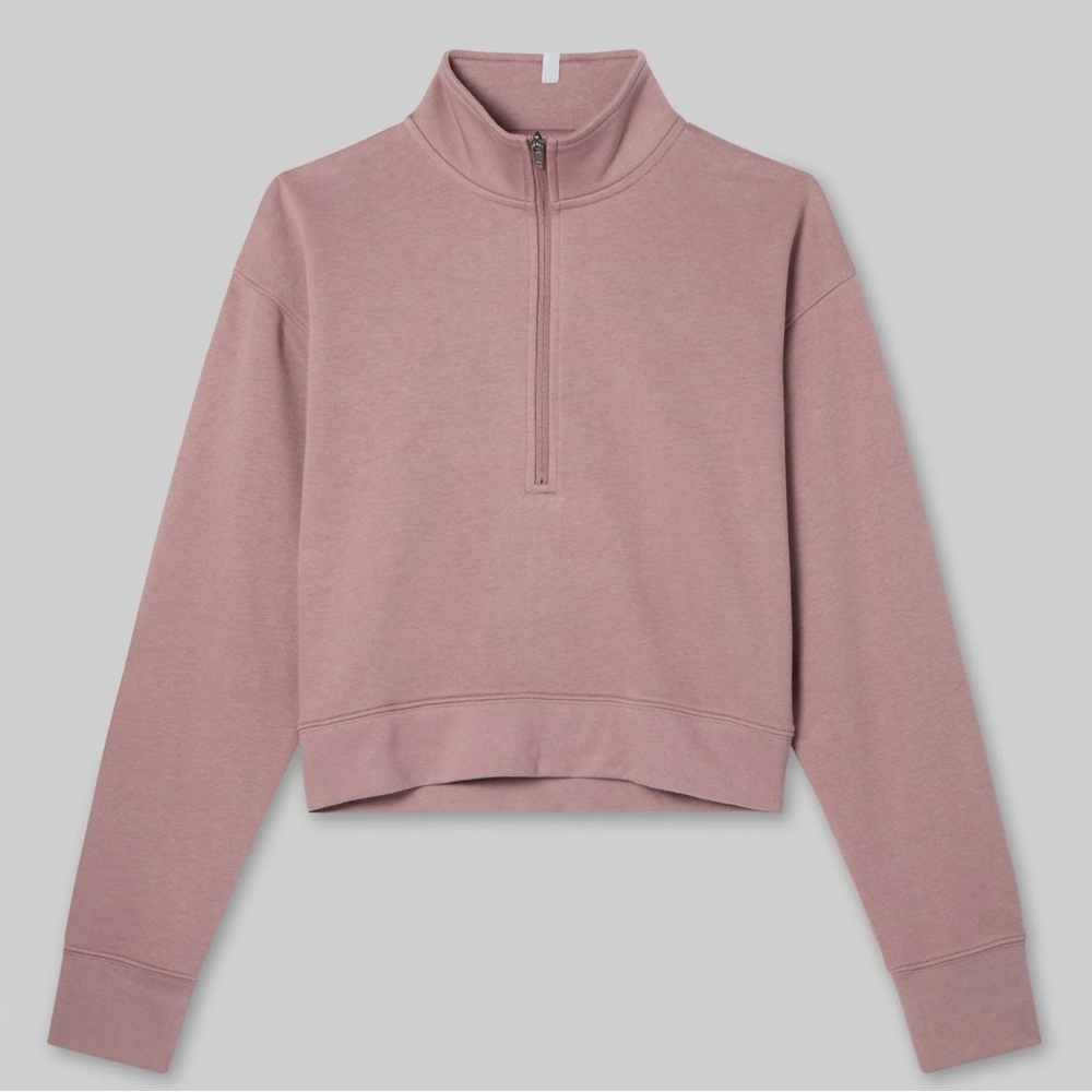 Tommy John Women's Mauve Half-Zip Sweatshirt